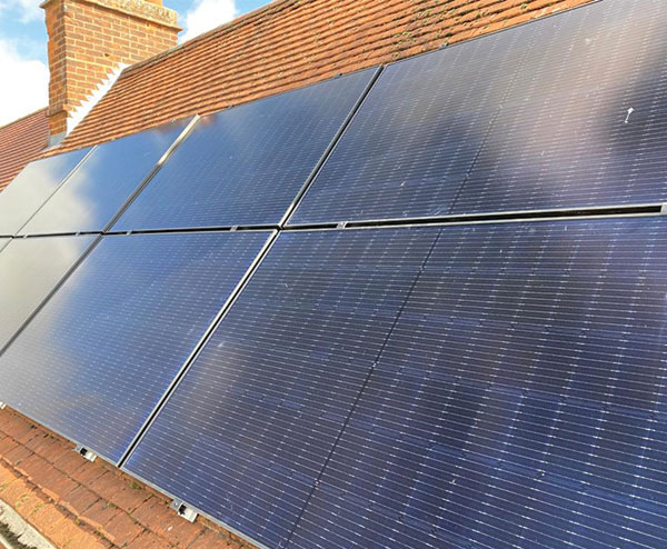 Amber Heating Solar PV on roof of townhouse